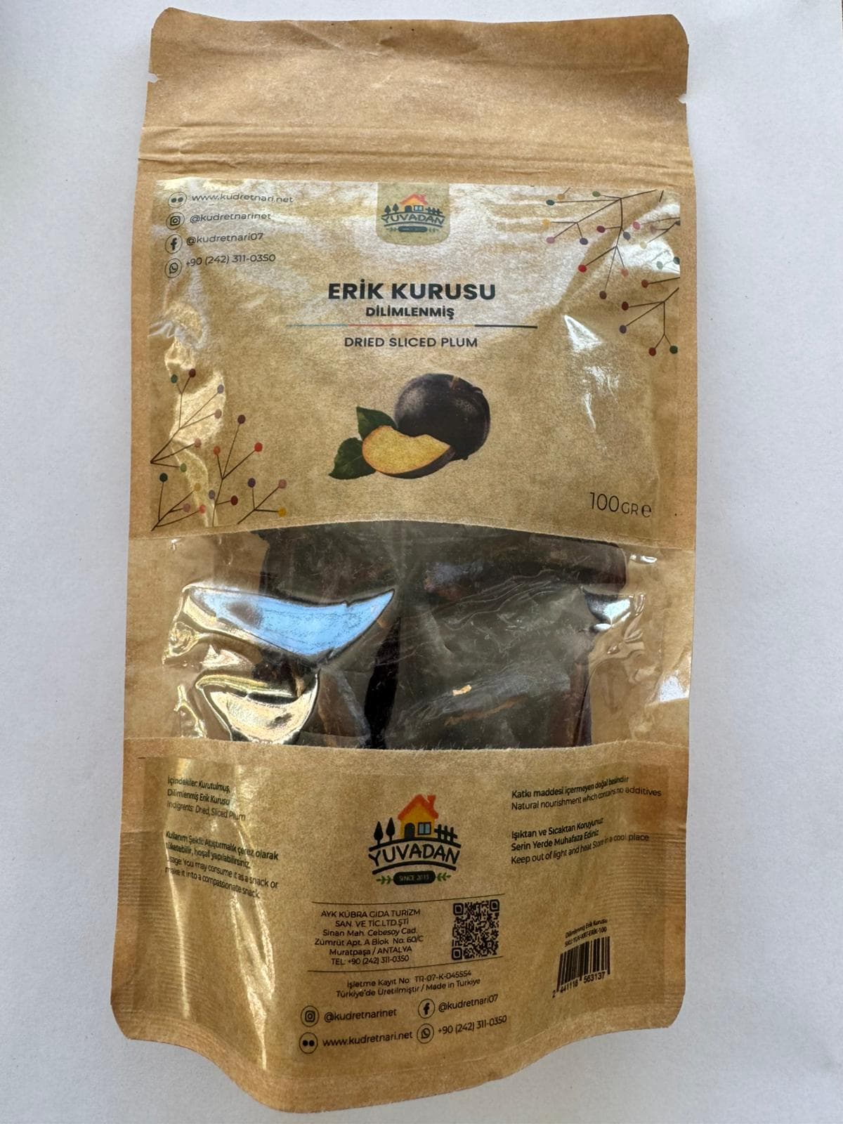 Kurutulmuş Erik - 100 gr | Atıştırmalık erik